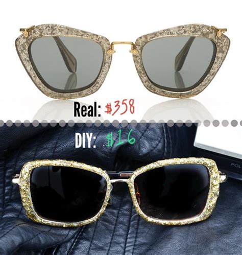 fake miu miu glitter sunglasses|DIY Miu Miu.